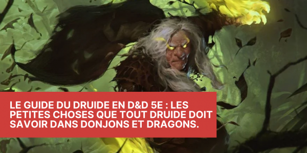 Le guide du Druide en D&D 5E : Les petites choses que tout druide doit savoir dans Donjons et Dragons.